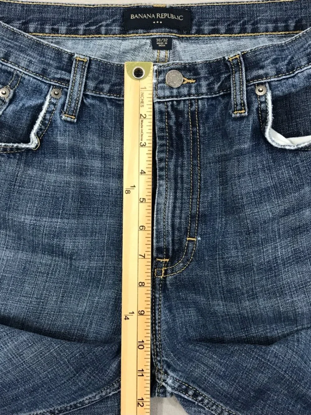 Banana Republic Jeans Men's 36x32 Blue Denim Pants Straight Leg Pockets Cotton